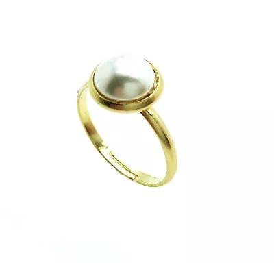 Mariana Ring Beautiful Round Shape Pearl Swarovski Crystal My Treasures Coll. • $48