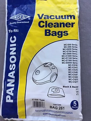 Dust Bags For Panasonic Cylinder Vacuum Cleaner C20E MCE60 MCE650 • £5.50