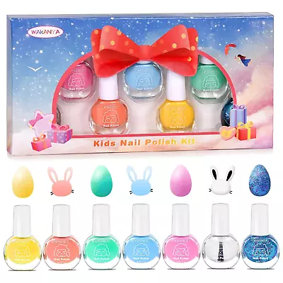 Kids Nail Polish For Girls Mini Nail Polish Set With Clear Non-Toxic Nail Polis • $11.88