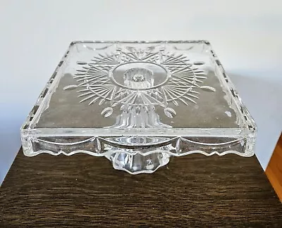 Shannon Crystal By Godinger Freedom Collection Square Cake Stand 10 X10 X6.5  • $75