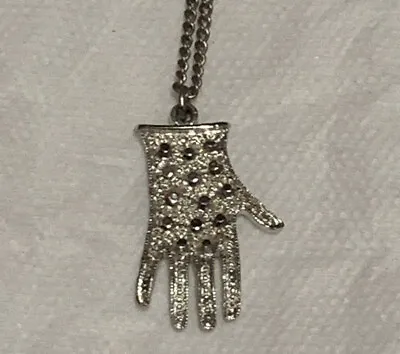 MICHAEL JACKSON VINTAGE 1980's SPARKLY GLOVE 9  NECKLACE KING Of POP • $12.50