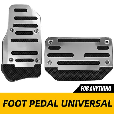 $8.99 • Buy Universal Automatic Gas Brake Foot Pedal Pad Cover Accessories Silver Non Slip