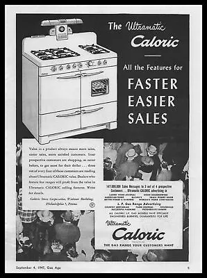1947 Caloric Stove Corporation Philadelphia PA L.P. Gas Ranges Vintage Print Ad • $14.95