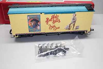 LGB 44670 4-Achser USA Box Car Buffalo Bill's Wild West Gauge G Boxed • £161.30