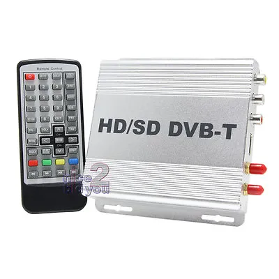 NEW In Car DVB-T Digital TV Tuner HDMI 2 Antenna Freeview Receiver Box MPEG4 PVR • £95.99