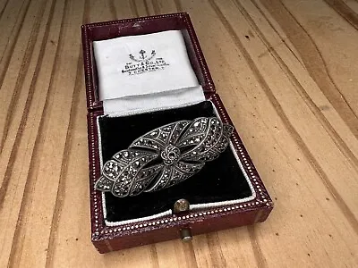 £8 • Buy Beautiful Vintage Fine Silver And Marcasite Brooch Pin 