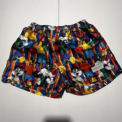 Vintage Davenport Looney Tunes 1993 Silky Satin Boxer Shorts - Size M • $44.90