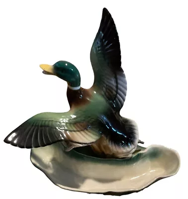 Vintage Lane & Co Flying Mallard Duck TV Lamp/Planter Works! 1950 • $49.99