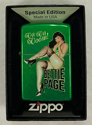 Rare 2013  Va-Va-Voom! Bettie  Page Pinup Girl Zippo Lighter | 6 Of 100 W/ COA • $149.99