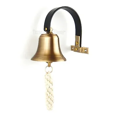 Brass Shopkeeper's Bell Antique Style Door Entry Dinner Bell Wall Mounted  • $26.95