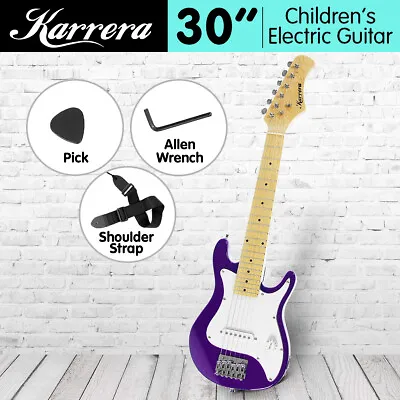 $69 • Buy New Kids Karrera Electric Guitar And Ideal Childrens Gift Junior - PURPLE