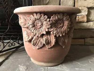 Terra Cotta Planter Pot Large Clay Genuine Impruneta A Mano Italian Flowers Rare • $350