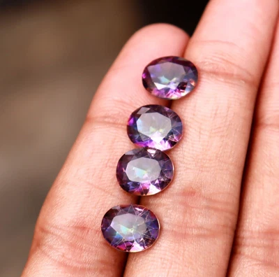 $64.77 • Buy 4 Pcs Certified Oval Shape Natural Alexandrite AAA+ Bi Color Loose Gemstone