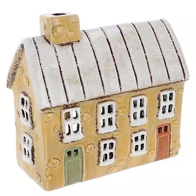 Village Pottery Ceramic Tealight Holder Cobblestone House Collection • £24.99