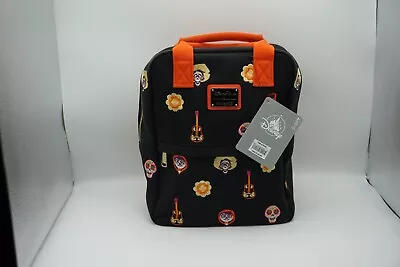 £53.23 • Buy Disney Parks Pixar Coco Canvas Loungefly Mini Backpack Sugar Skull Black NWT