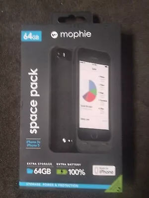 Mophie Space Pack 64GB New Storage And Battery Case For IPhone 5/ 5s (Black) • $29.99