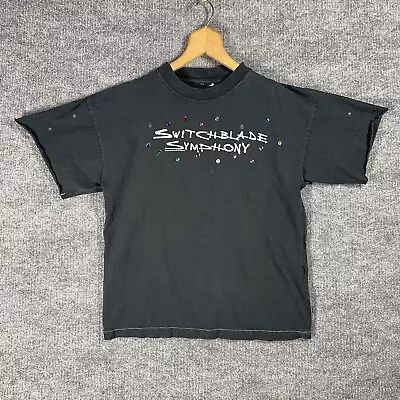 VINTAGE Switchblade Symphony Band T Shirt Size Small 1998 Goth 90s • $24.48