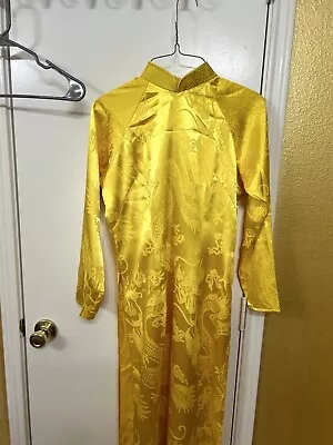 Vietnamese Dress Gam Vàng Ao Dai Truyen Thong 2xL • $17