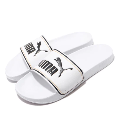 $100.10 • Buy Puma Leadcat FTR White Black Gold Men Unisex Sandals Slides Slippers 372276-02
