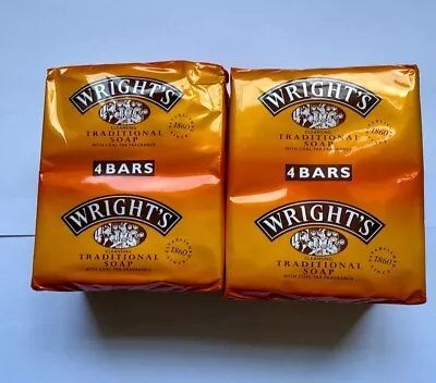 8 Bars Wrights Coal Tar Soap Traditional Fragrance Antiseptic 125g 2 Packs Of 4 • £12