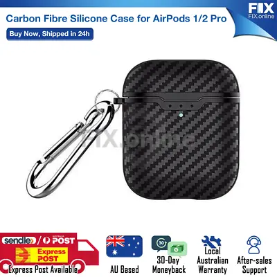 $12.79 • Buy Premium Carbon Fiber Silicone Protective Case Cover For Apple AirPods 1 2 3 Pro