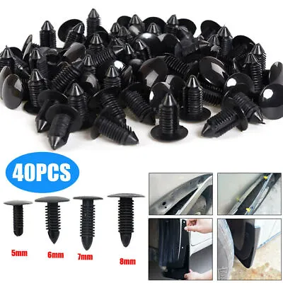 40x/Set Universal 5-8mm Car Parts Body Trim Push Pin Rivet Panel Fasteners Clips • $7.52