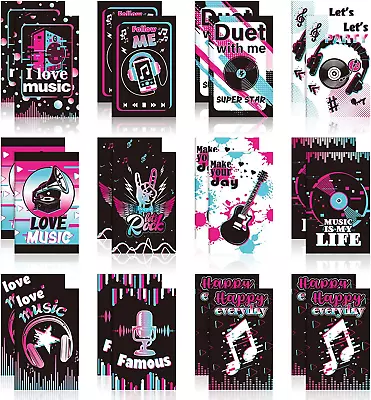 24 Pieces Music Mini Notepads Social Media Theme Notebook Music Party Favor Smal • $21.99