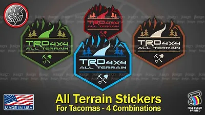 ALL TERRAIN Sticker Decal (5 COMBINATION) Fits On TOYOTA TACOMA TRD 4X4 Off-road • $4.99