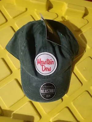 Vintage Style MOUNTAIN DEW Distressed Green Baseball Cap Hat New Bioworld Rare • $10.99