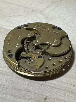 Vintage Elgin National Watch Co. Pocket Watch Movement - For Parts Or Repair • $19.95