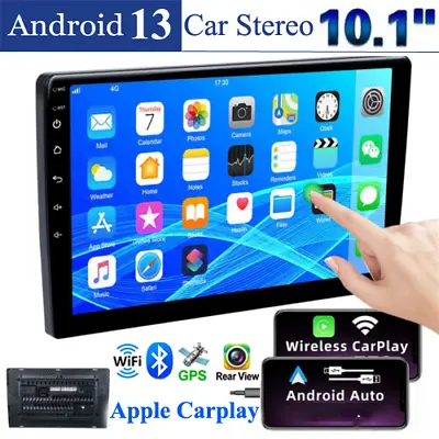 10.1  Android 13 For Apple Carplay Car Stereo Radio GPS Navi WiFi 2Din Bluetooth • $70.89