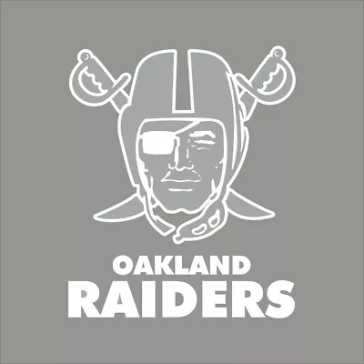 Oakland Raiders #5 NFL Team Logo 1 Color Vinyl Decal Sticker Car Window Wall • $26.35