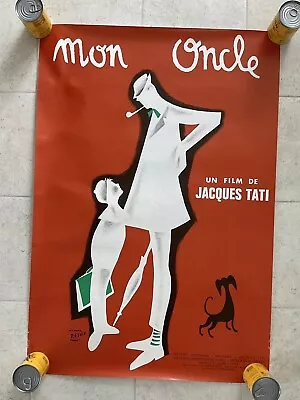 MON ONCLE - MY UNCLE - JACQUES TATI -  FRENCH LARGE MOVIE POSTER 28”x40” • $350