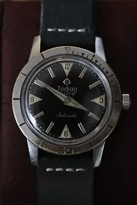 Vintage 1960's Zodiac Sea Wolf Automatic Men's Divers Watch • £1395