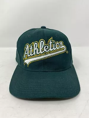 VINTAGE OAKLAND A'S ATHLETICS MLB STARTER WOOL FITTED HAT Size 6 7/8 • $49