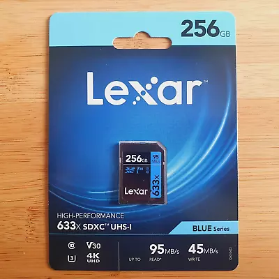 £9.99 • Buy Lexar 256GB 633x Micro SD Card SDXC UHS-I V30 4K UHD - NO RESERVE!!