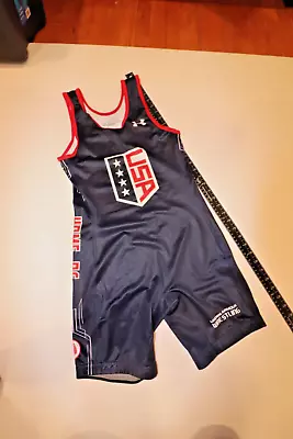 USA UNDER ARMOUR Team Rare  WRESTLING SINGLET Tournament Jock High School L • $255