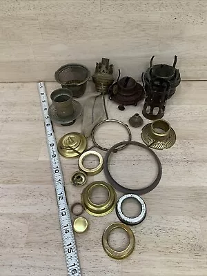 KEROSENE OIL LAMP Parts Repair Replace Burners Antique Vintage MIXED LOT Of 18 • $45