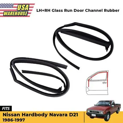 $90 • Buy For Nissan D21 Hardbody 1986-97 Front Door Glass WINDOW Channel Felt LH+RH  G06