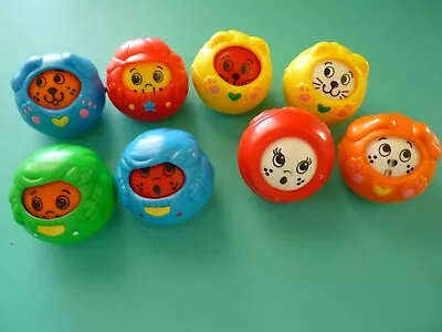 Vintage 1994 Fisher Price Roll Around A Round Faces Activity Balls Lot Of (8) • $16.99