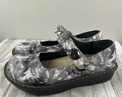 INGARO WOMENS Black White Floral MARY JANE COMFORT NURSING SHOES SZ 9M • $19.19