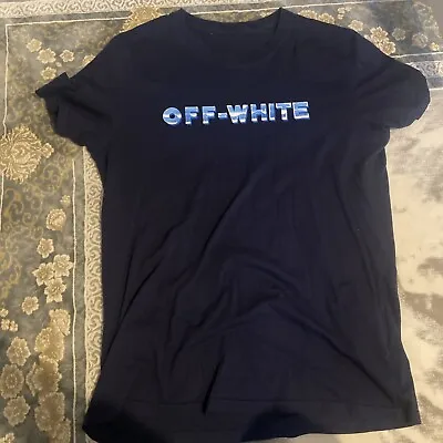 Off White T Shirt - M- Navy • £39.99