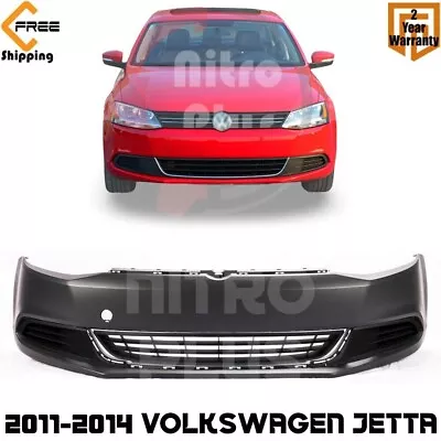 Front Bumper Cover Paintable & Grille Kit For 2011-2014 Volkswagen Jetta • $199