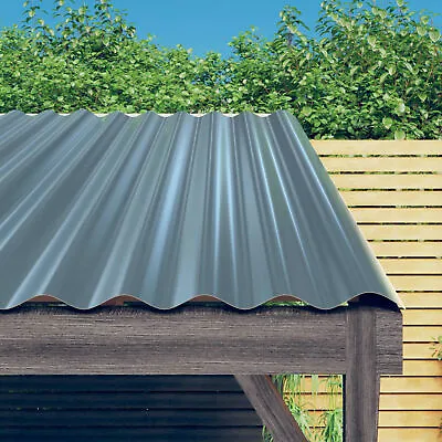 Tidyard Roof Panels 12 Pcs -coated Steel Roofing Sheets Sheeting Corrugated U4N6 • £72.97