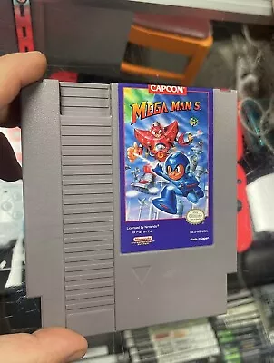 Mega Man 5 (NES 1992) Authentic! *Board Pics* Clean! Tested! FREE Shipping • $114.99