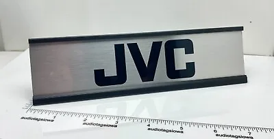 JVC Stereo Desk Sign - Custom Silver Aluminum • $21.95