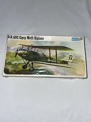 New Vintage Frog D.h 60g Gipsy Moth Biplane 1/72 Plastic Model Airplane Kit • $15