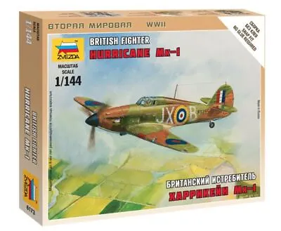 1:72 Zvezda British Fighter Hurricane Mk-1 Kit 1:144 Z6173 Action Figure • £4.17