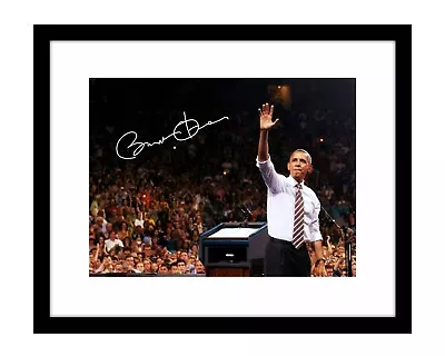 Barack Obama 8x10 Signed Photo Print Waving Speaking Event Autographed President • $10.99