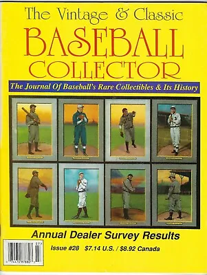 Vintage & Classic Baseball Collector Magazine  Issue # 28   VCBC • $8